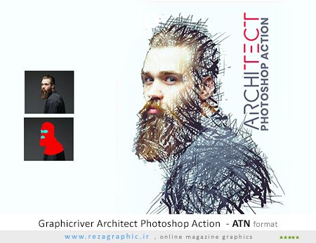 اکشن فتوشاپ افکت معمار گرافیک ریور - Graphicriver Architect Photoshop Action 